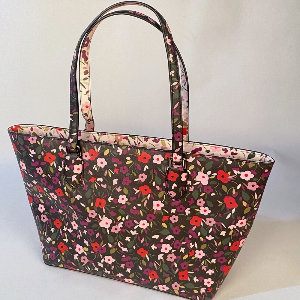 Kate Spade Black Floral Tote Purse